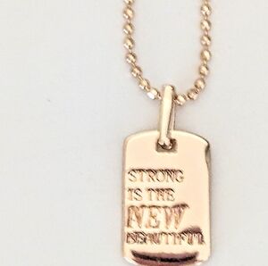 ARDEN JEWELRY Gold "Strong is the New Beautiful" Pendant Necklace